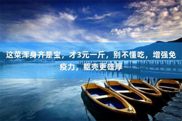 这菜浑身齐是宝，才3元一斤，别不懂吃，增强免疫力，躯壳更雄厚